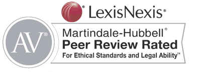 AV LexisNexis Martindale-Hubbell | Peer Review Rated For Ethical Standards and Legal Ability
