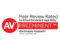 AV Preeminent | Peer Review Rated For Ethical Standards & Legal Ability | Martindale-Hubbell from LexisNexis